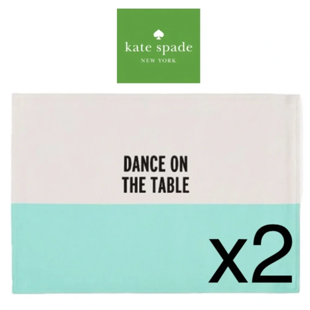 Kate Spade ‘Dance On The Table’ 100% Cotton Machine Washable Placemats Pair